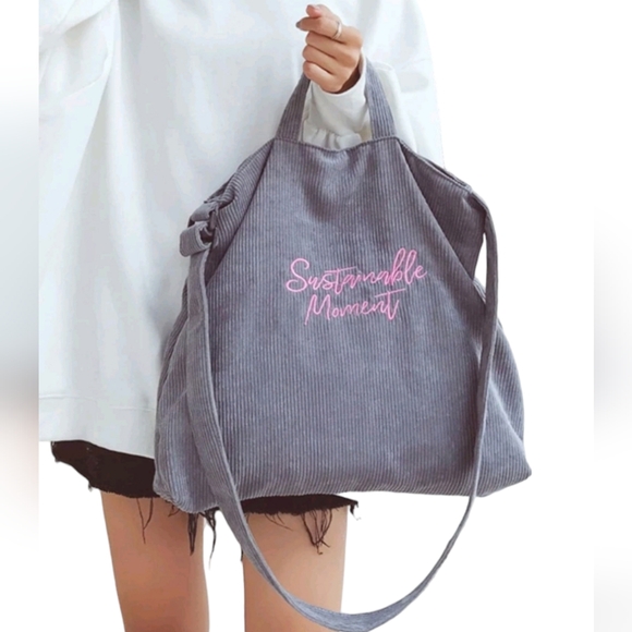 Handbags - Sustainable Moment Corduroy Tote Shoulder Bag✨️